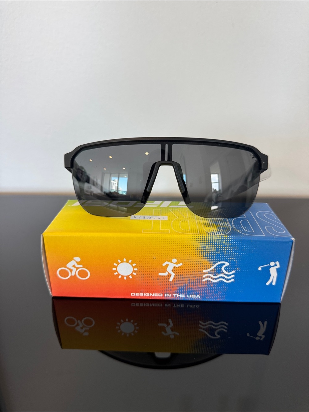 Black Shield running/cycling Sunglasses
